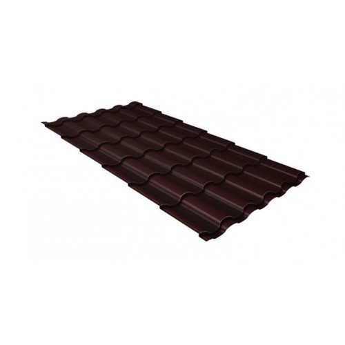 Металлочерепица кредо 0,5 Satin Matt RAL 8017 шоколад
