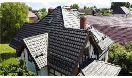 Металлочерепица квинта плюс Grand Line 0,5 Satin Matt RAL 9005 черный