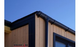 Муфта трубы соединительная ПВХ Grand Line графит (RAL 7024)