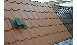 Металлочерепица камея Grand Line 0,5 PurLite Matt RAL 8004 терракота