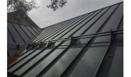 Кликфальц Pro Grand Line 0,5 GreenCoat Pural BT, matt с пленкой на замках RR 32 темно-коричневый (RAL 8019 серо-коричневый)