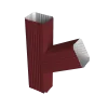 Тройник прямоугольный правый Vortex Lite PE RAL 3005 красное вино