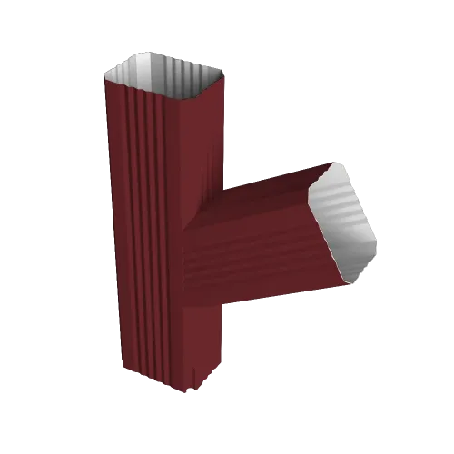 Тройник прямоугольный правый Vortex Lite PE RAL 3005 красное вино