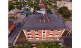 Металлочерепица кредо Grand Line 0,5 PurLite Matt RAL 7024 мокрый асфальт