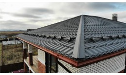 Металлочерепица кредо 0,5 Satin Matt RAL 7016 антрацитово-серый