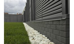 Фасадная панель Grand Line Состаренный кирпич Стандарт графит