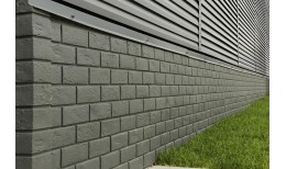 Фасадная панель Grand Line Состаренный кирпич Стандарт графит
