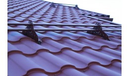 Металлочерепица кредо 0,5 Satin Matt RAL 3005 красное вино