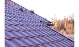 Металлочерепица кредо 0,5 Satin Matt RAL 3005 красное вино