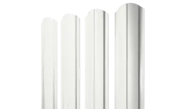 Штакетник Полукруглый Slim фигурный 0,5 Satin RAL 9003 сигнальный белый