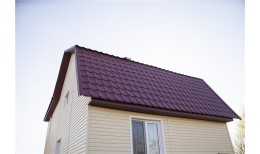 Металлочерепица камея 0,5 Satin Matt RAL 3005 красное вино