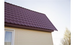 Металлочерепица камея 0,5 Satin Matt RAL 3005 красное вино