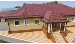 Металлочерепица камея 0,5 Satin Matt RAL 3005 красное вино