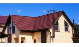 Металлочерепица камея 0,5 Satin Matt RAL 3005 красное вино