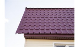 Металлочерепица камея 0,5 Satin Matt RAL 3005 красное вино