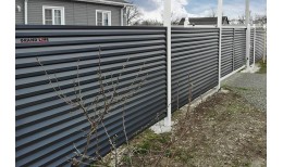 Нащельник (для калиток и ворот) 25х35 жалюзи Milan, Tokyo, Palermo 0,45 PE с пленкой RAL 7024 мокрый асфальт (L1,68)