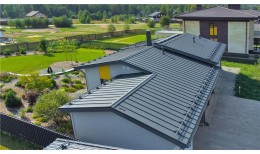 Кликфальц Pro Grand Line 0,45 Drap ST с пленкой на замках RAL 7024 мокрый асфальт