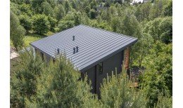 Кликфальц Pro Grand Line 0,45 PE с пленкой на замках RAL 7024 мокрый асфальт