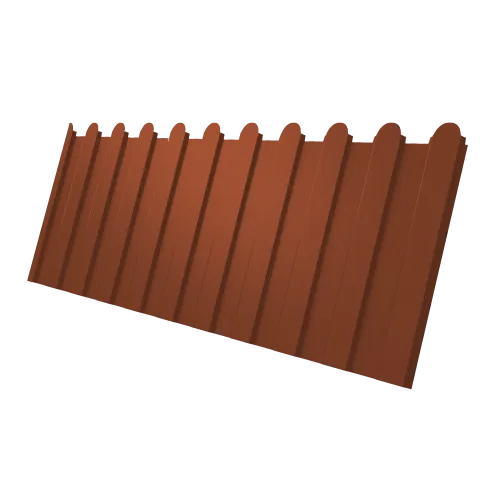 Профнастил С8A v02 фигурный Grand Line 0,45 PE RAL 8004 терракота