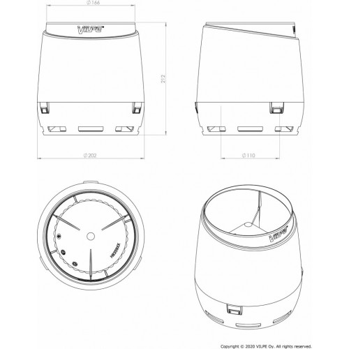 Колпак для трубы FLOW d110 красный