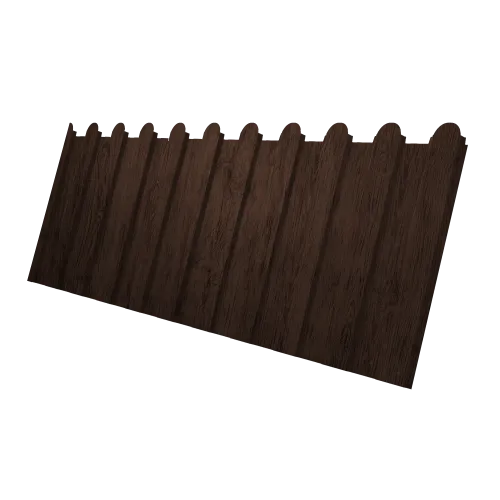 Профнастил С8A v02 фигурный Grand Line 0,45 Print Premium с пленкой Antique Wood TwinColor