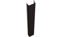 Крепежная планка нижняя для забора жалюзи Техас Grand Line 0,5 PurLite матовый RAL 9005 черный (3м)