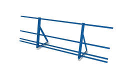 Ограждение кровельное со снегозадержателем на фальц Optima 0,65х2м RAL 5005