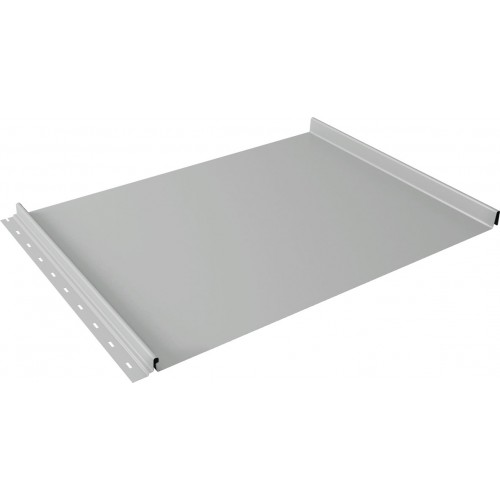 Кликфальц Grand Line 0,45 Drap ТХ с пленкой на замках RAL 7047 телегрей 4
