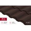Металлочерепица кредо Grand Line 0,5 PurPro RAL 8017 шоколад