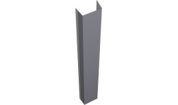 Крепежная планка нижняя для забора жалюзи Техас Grand Line 0,45 ПЭ RAL 7004 сигнальный серый (2м)