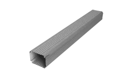 Труба гофрированная Vortex в2 76х102х1000мм RAL 9006 бело-алюминиевый