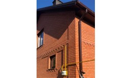 Колено трубы гофрированное Vortex Lite 76х102 мм PE RAL 8017 шоколад