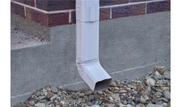 Колено стока гофрированное Vortex Lite 76х102 мм PE RAL 9003 сигнальный белый