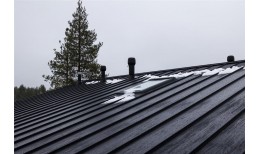 Кликфальц Pro Grand Line 0,45 Drap с пленкой на замках RAL 9005 черный темный