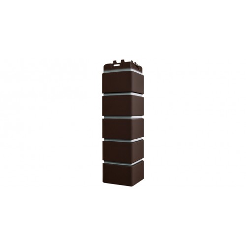 Угол Grand Line Клинкерный кирпич Design шоколадный со швом RAL 7004