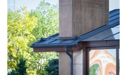 Фальц двойной стоячий Grand Line 0,5 Satin с пленкой на замках RAL 7024 мокрый асфальт