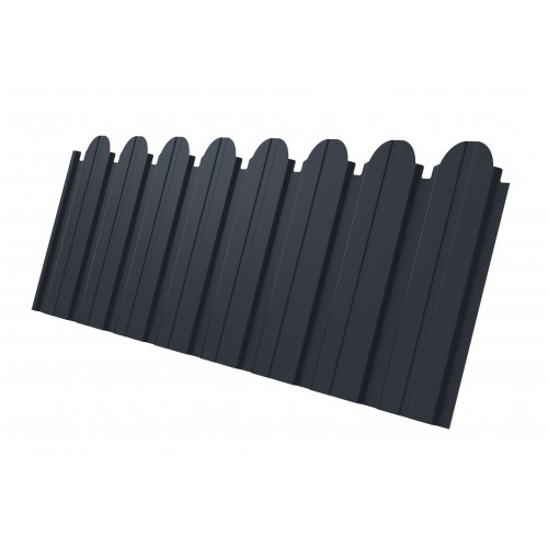 Профнастил C10B фигурный 0,4 PE-Double RAL 7024 мокрый асфальт