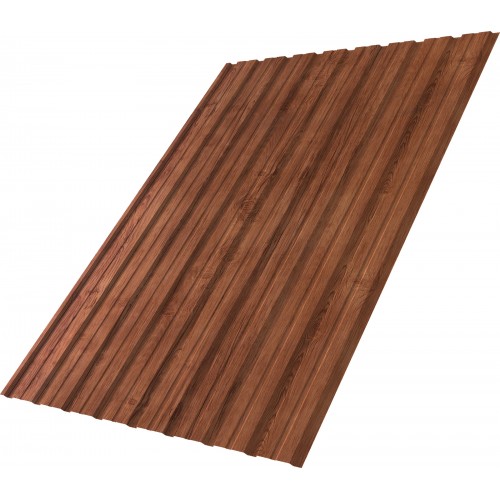 Профнастил C10B фигурный 0,45 Print Premium Rowan Wood Intense FTC