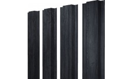 Штакетник Прямоугольный с прямым резом 0,45 Print Premium Grey Wood TwinColor