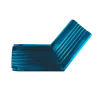 Колено трубы гофрированное боковое правое Vortex Lite 76х102мм PE RAL 5005 сигнальный синий