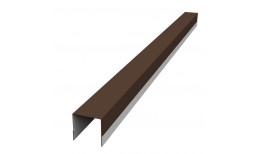 Планка вертикальная обратная для горизонтального монтажа штакетника 0,45 Drap RAL 8017 шоколад