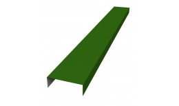 Декоративная накладка прямая для горизонтального монтажа штакетника 0,45 PE с пленкой RAL 6002 лиственно-зеленый