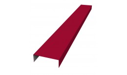 Декоративная накладка прямая для горизонтального монтажа штакетника 0,45 PE с пленкой RAL 3003 рубиново-красный