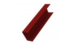 Крышка забора для горизонтального монтажа штакетника 0,45 PE с пленкой RAL 3011 коричнево-красный