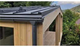 Кликфальц Grand Line 0,45 Drap ST с пленкой на замках RAL 7024 мокрый асфальт