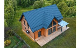 Кликфальц Grand Line 0,45 Drap ST с пленкой на замках RAL 7024 мокрый асфальт