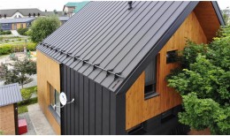 Кликфальц Pro Grand Line 0,45 Drap с пленкой на замках RAL 7024 мокрый асфальт