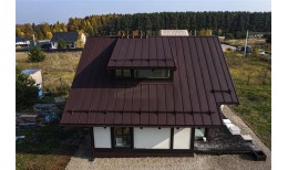 Кликфальц Grand Line 0,5 Rooftop Бархат с пленкой на замках RAL 8017 шоколад