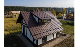 Кликфальц Grand Line 0,5 Rooftop Бархат с пленкой на замках RAL 8017 шоколад