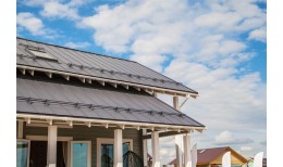 Кликфальц Grand Line 0,5 Rooftop Бархат с пленкой на замках RAL 7024 мокрый асфальт